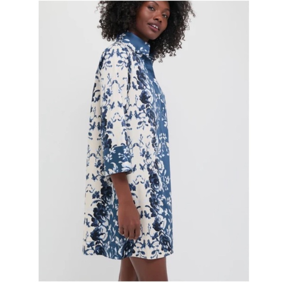 TUCKERNUCK Indigo Reflection Stretch Cotton Megan Dress Size Small - Picture 5 of 16